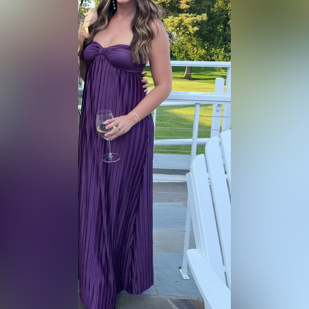 Lulu's Strapless Plum Maxi Dress - Picture 4 of 4